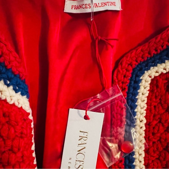 NWT Frances Valentine Angie Cardi Coat in Red -M - Picture 11 of 12